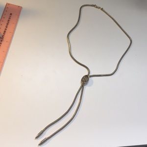 NECKLACE gold color Tassel Bolo Y necklace lariat